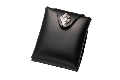 <img class='new_mark_img1' src='https://img.shop-pro.jp/img/new/icons1.gif' style='border:none;display:inline;margin:0px;padding:0px;width:auto;' />SNAKE HEAD FRONT SILVER BUTTON TRIFOLD LEATHER WALLET -BLACK-
