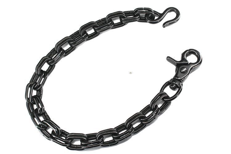 BRASS WALLET CHAIN DULL FINISH -OVAL-