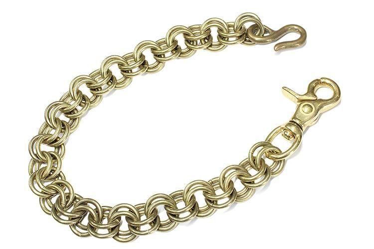 BRASS WALLET CHAIN BRASS FINISH -CIRCLE-