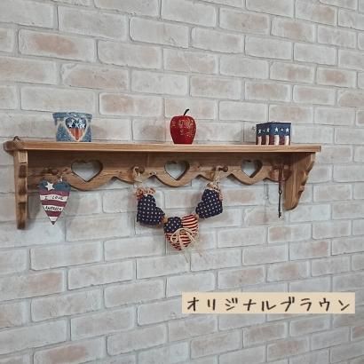 Amazon｜ウォールシェルフ 木製 ウッド シャビー おしゃれ