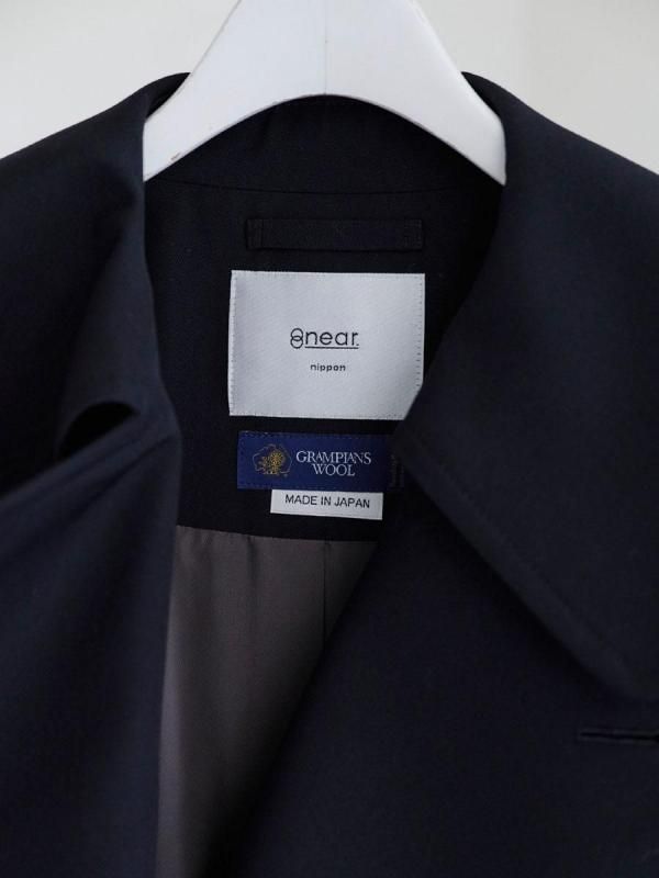 near. nipponニア-ニッポン ネイビー オーバーコート ビッグカラー ロングコート - near.nippon (ニアーニッポン)公式