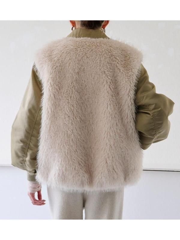 ファーナイロンブルゾン - near.nippon (ニアーニッポン)公式