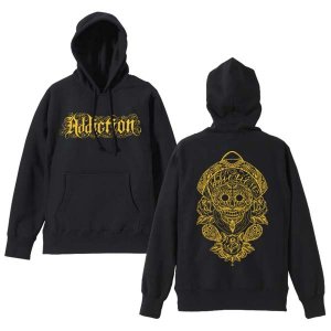 <img class='new_mark_img1' src='https://img.shop-pro.jp/img/new/icons33.gif' style='border:none;display:inline;margin:0px;padding:0px;width:auto;' />Addiction kustom the life / MEXICAN SKULL HOODIE　/メキシカンスカル/プルオーバーパーカー/スエット/フロントバックプリント/40%OFF!!