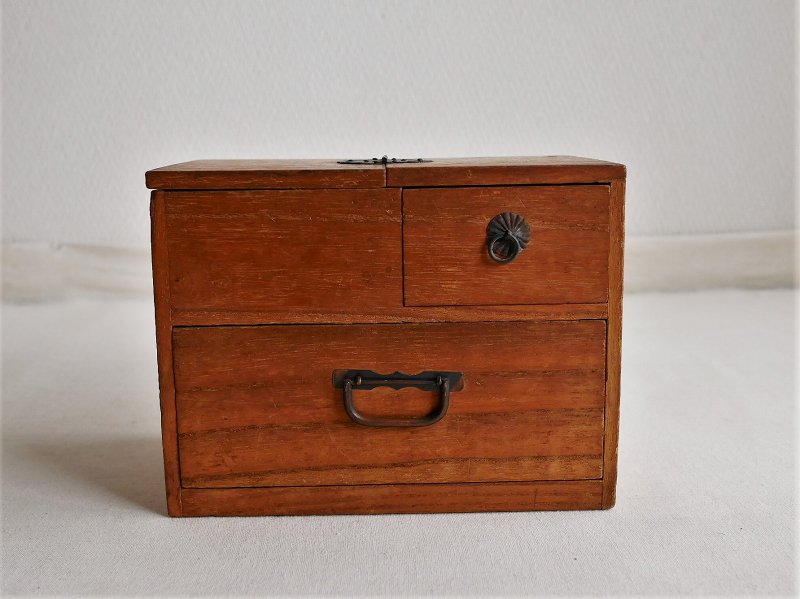 アンティークお裁縫箱 古いお針箱 「暮らしの古民具・器こっころ」