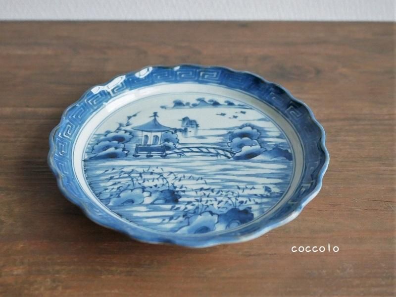 可なり古い和皿 アンティーク器 古い和食器(印判手・染付・染錦) 和食器通販