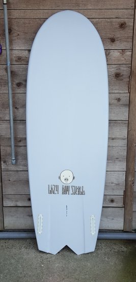 lazyboyskill surfboard MDMA 5.３ - 2１ - 2 １/2 カラーレジン ライトグレー ピグメント - LBS  gallery