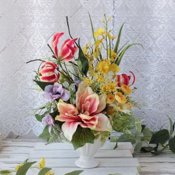 アマリリスのアレンジメント◇アーティフィシャルフラワー - 造花