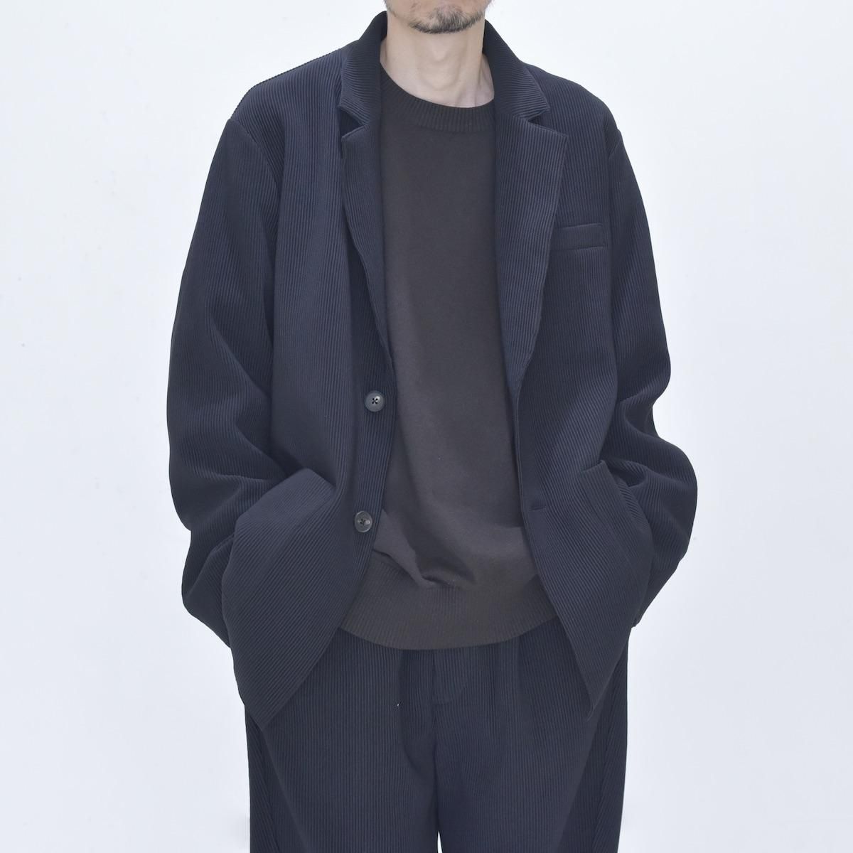 stein | Oversized Gradation Pleats Jacket (Black) - FFC.