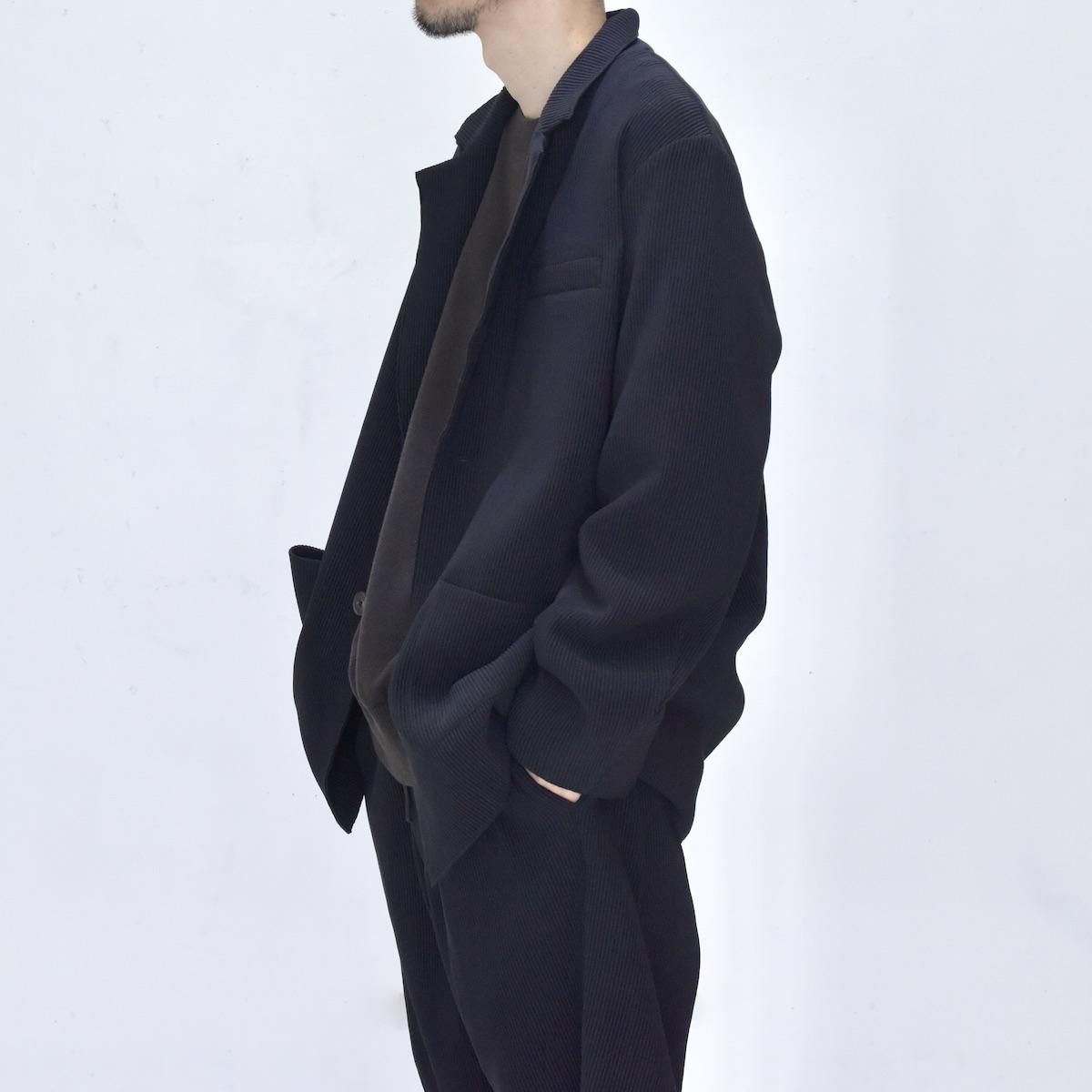 stein | Oversized Gradation Pleats Jacket (Black) - FFC.