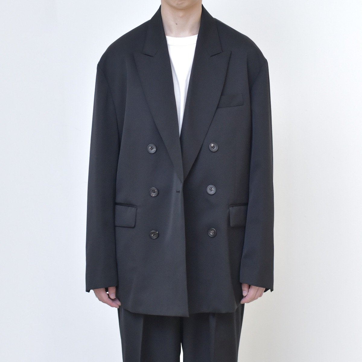 Wool100%stein OVERSIZED DOUBLE BREASTED JACKET - テーラードジャケット