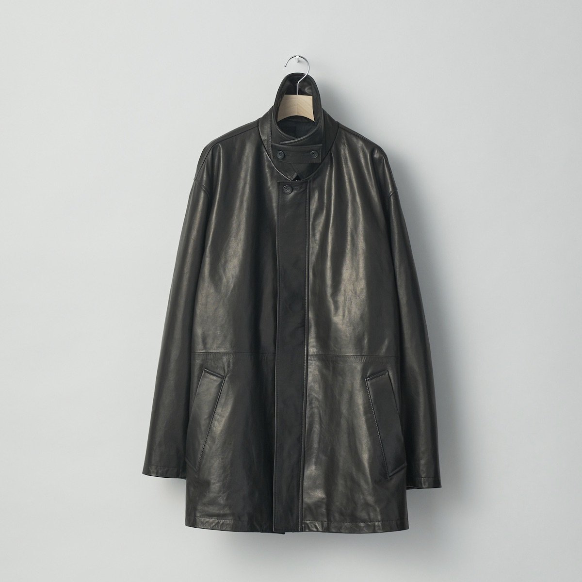 stein | Leather Zip Jacket (Black) - FFC.