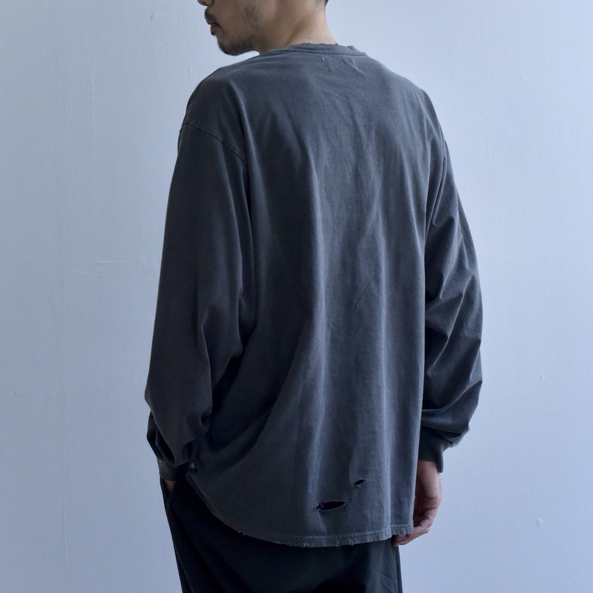 marka | 40/2 Organic Cotton Knit Crew Neck Tee LS (Damaged) - FFC.