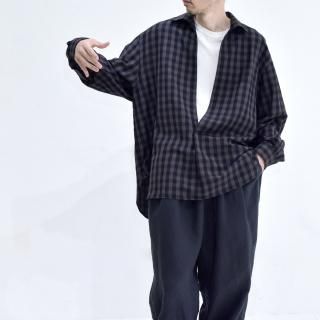 ジャケット・アウター 23ss Blanc ym SILK BLACK WATCH WRAP COAT Blanc YM - FFC.