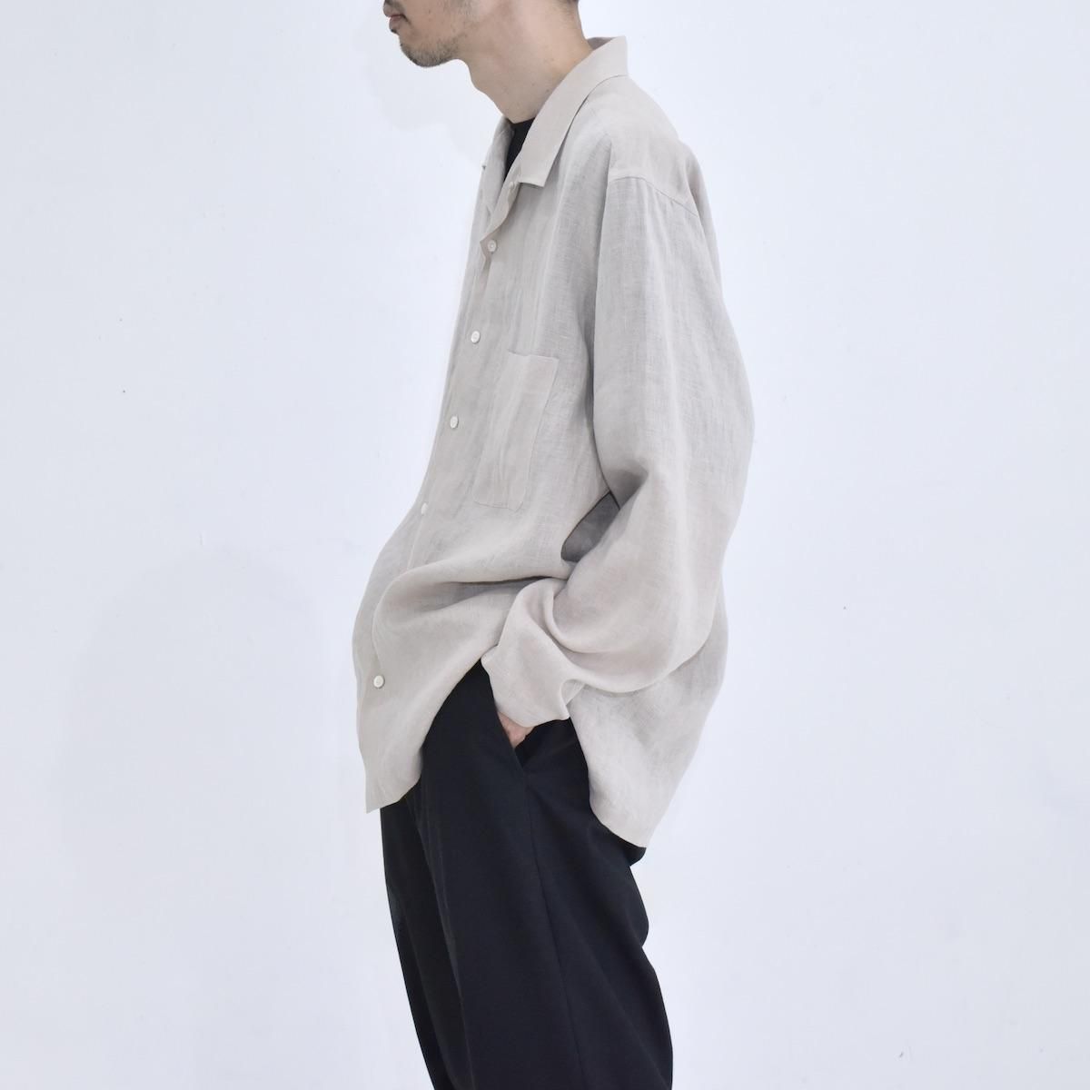MARKAWARE ヘンプ OPEN COLLAR SHIRT 24SS MARKAWARE (マーカウェア) HEMP SHIRTING OPEN COLLAR SHIRT L/S
