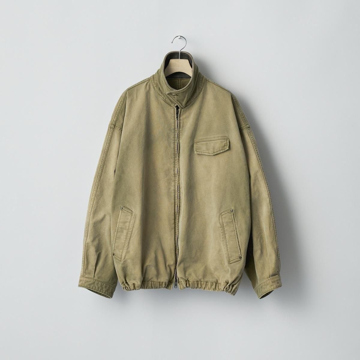 ヴィンテージ シルクジャケット ssstein | Sulfur Dyed Whip Cord Vintage Zip Jacket (Khaki) - FFC.