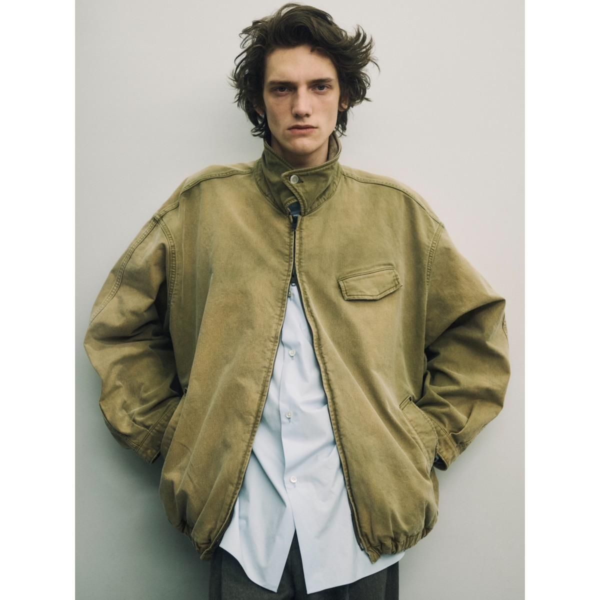 ssstein | Sulfur Dyed Whip Cord Vintage Zip Jacket (Khaki) - FFC.