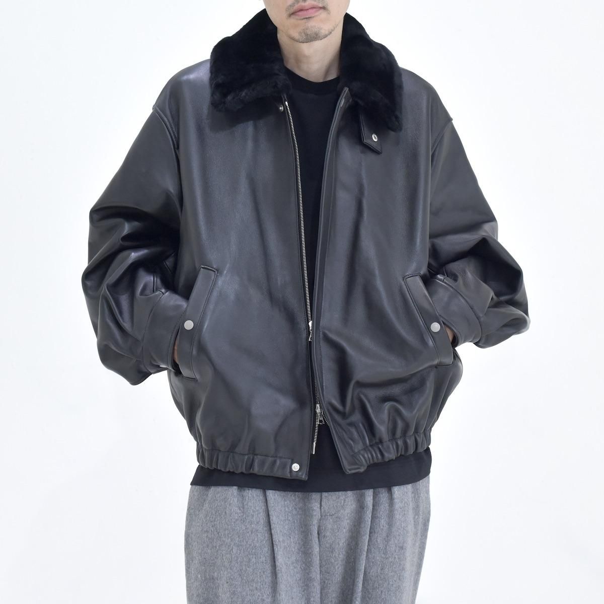 ジャケット・アウター faux leather mouton jacket The TWENTYSEVEN ムートンジャケット ムートンコート