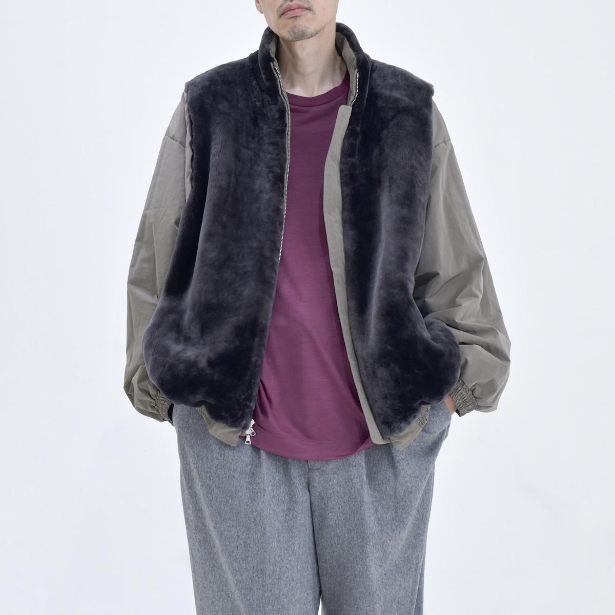ムートンのみ j-24 ssstein | Mouton Inner Reversible Padded Jacket (Taupe