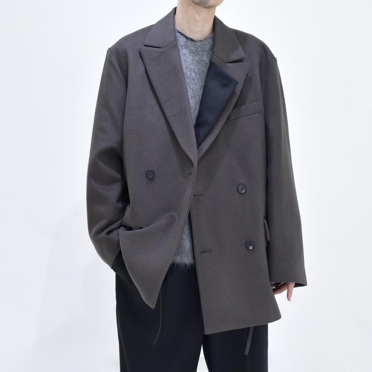 ssstein | Oversized Double Lapeled Jacket (Grey Khaki) - FFC.