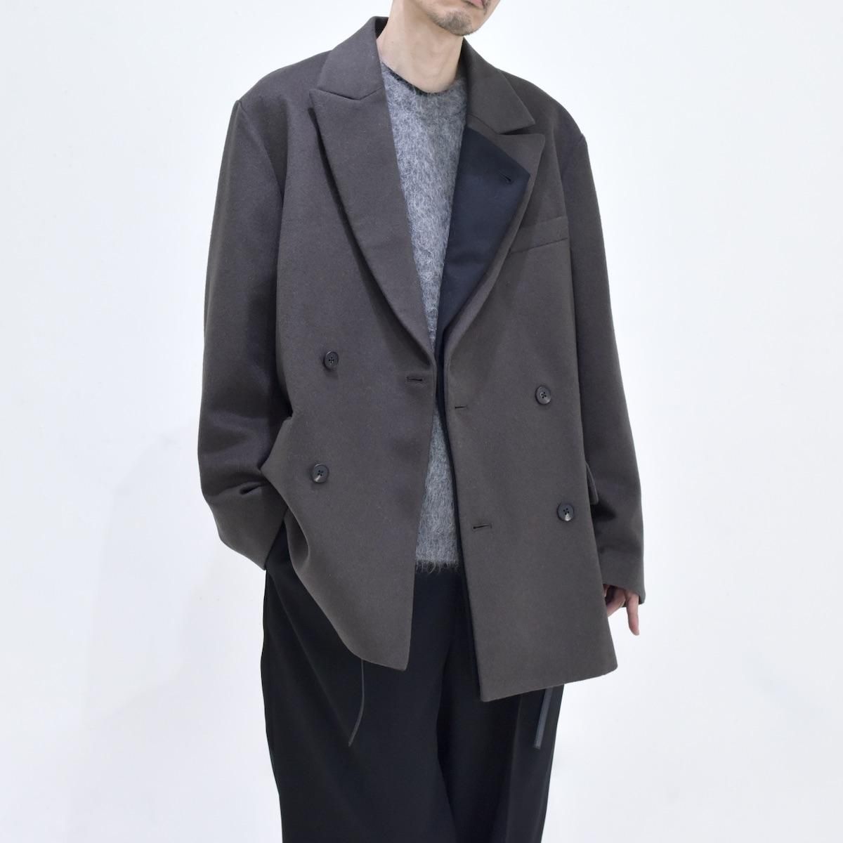 ssstein | Oversized Double Lapeled Jacket (Grey Khaki) - FFC.