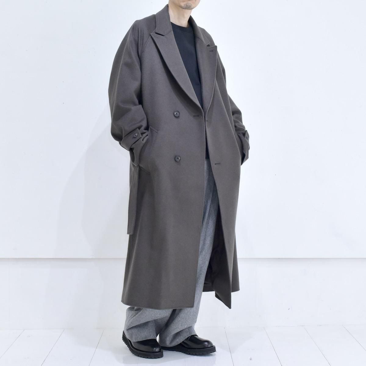 ssstein | Oversized Peak Lapel Coat (Grey Khaki) - FFC.