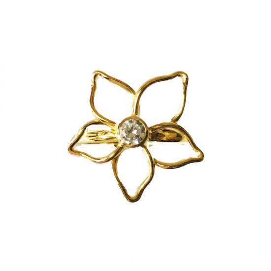 Big Flower Ring 0.2ct K18 - ダイヤモンドジュエリーショップ To line