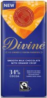 【Divineフェアトレードチョコレート】オレンジクリスプ・ミルク 90g