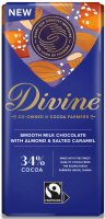 【Divineフェアトレードチョコレート】アーモンド＆ソルティッドキャラメル・ミルク 90g