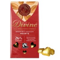 【Divineフェアトレードチョコレート】 ミルク ハートチョコレート 80g