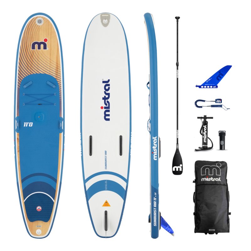 SUNBURST air 11'0 wood Paddle & Leash set - ミストラル