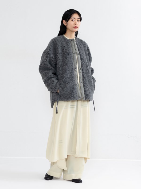 ギフト HYKE FAUX SHEARLING JACKET リバーシブル ジャケット