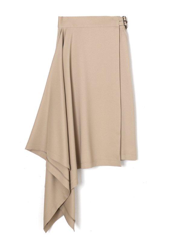 TWILL ASYMMETRIC WRAP GURKHA SKIRT-ツイルアシンメトリックラップ