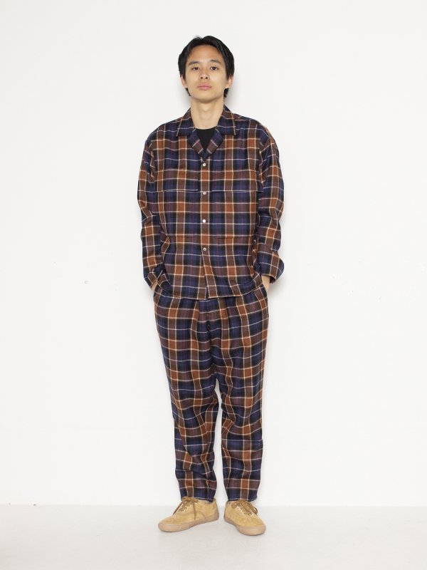 Wool check cook pants-ウールチェックコックパンツ-Graphpaper