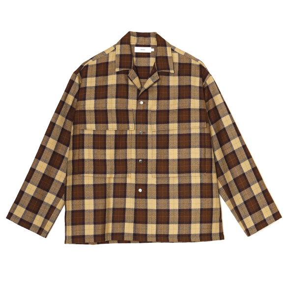 Wool check military shirt-ウールチェックミリタリーシャツ