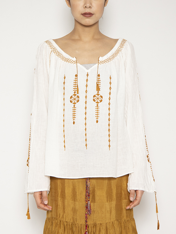 Embroidery blouse-エンブロイブラウス-nowos（ノーウォス）通販