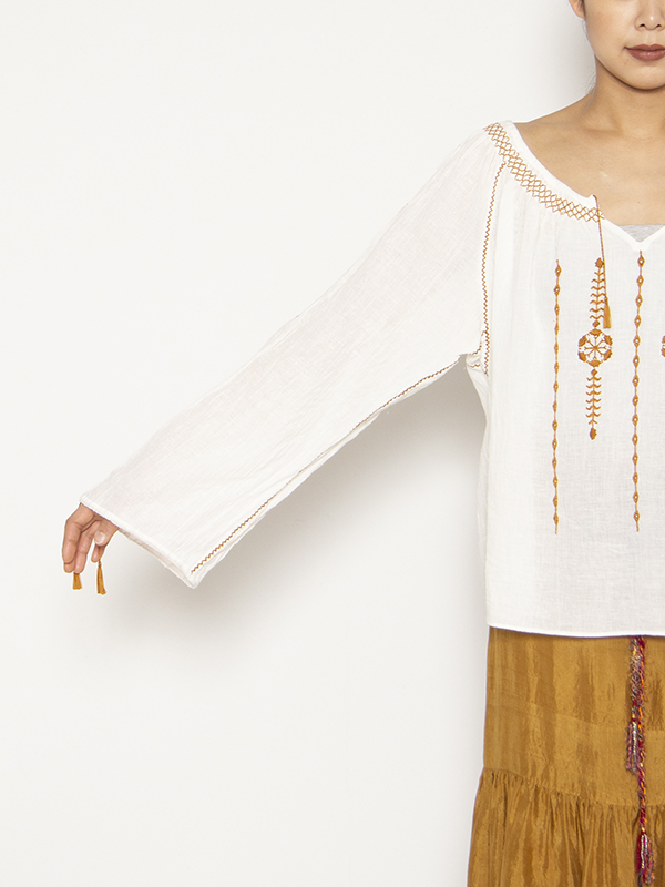 Embroidery blouse-エンブロイブラウス-nowos（ノーウォス）通販