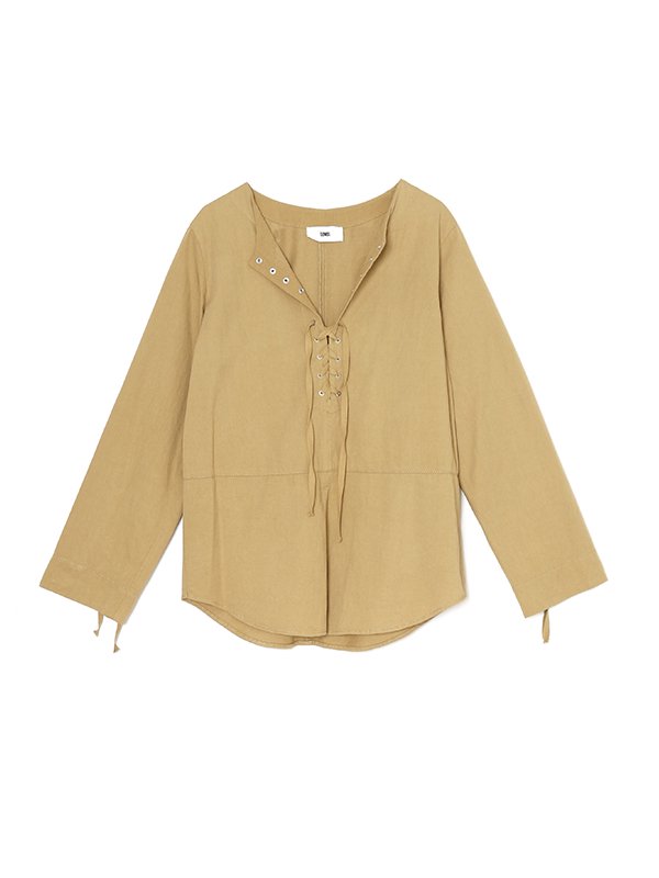 Lace-up blouse-レースアップブラウス-nowos（ノーウォス）通販| st company