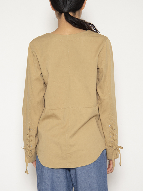 Lace-up blouse-レースアップブラウス-nowos(ノーウォス)通販| st company Lace-up blouse-レースアップブラウス-nowos(ノーウォス)通販| st company