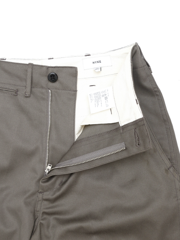 未使用 HYKE 今期22A W T C TWILL ARMY CHINOS ワークパンツ