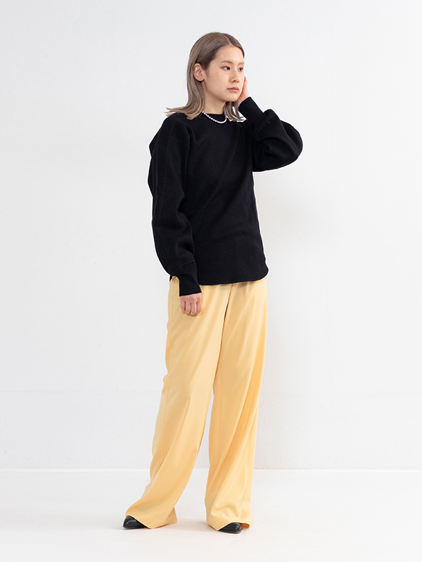 STRETCH WIDE LEG PANTS-ストレッチワイドレッグパンツ-HYKE（ハイク 