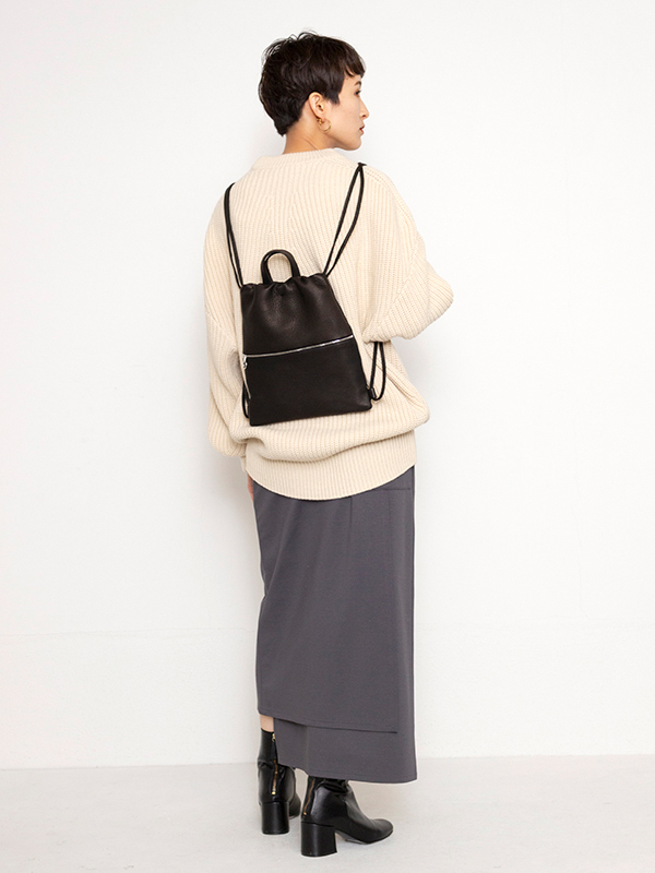 Aeta リュック ホワイト / DEER LEATHER RUCKSACK：S-