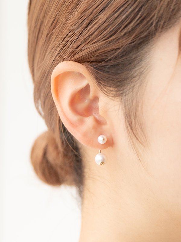 Bumble Bee Pearl Earring With Pearl Back-バンブルビーパールイヤリング-hirotaka（ヒロタカ）通販|  stcompany