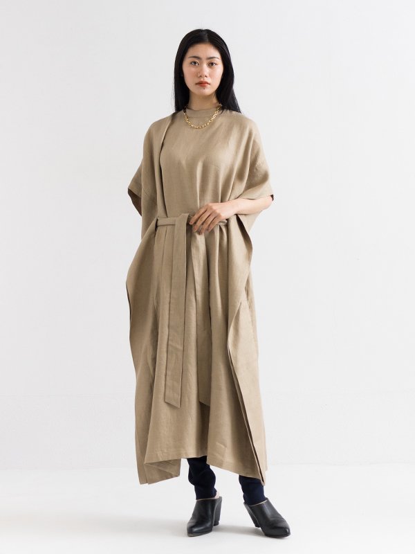 高知インター店 Hyke ハイク Linen Military Dress リネンミリタリードレス 超目玉 Insfatima Com Ar