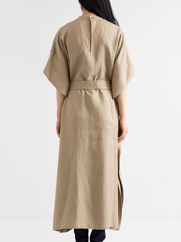 他店圧倒価格 最安値に挑戦 Hyke ハイク Linen Military Dress リネンミリタリードレス 21年最新海外 Insfatima Com Ar