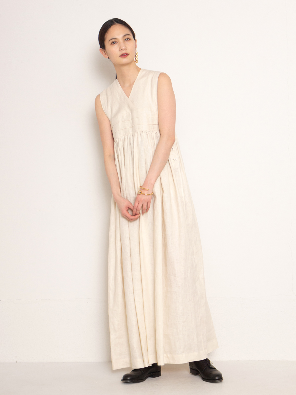 完璧完璧HYKE ハイク 22SS LINEN DRESS リネンワンピース ○新品