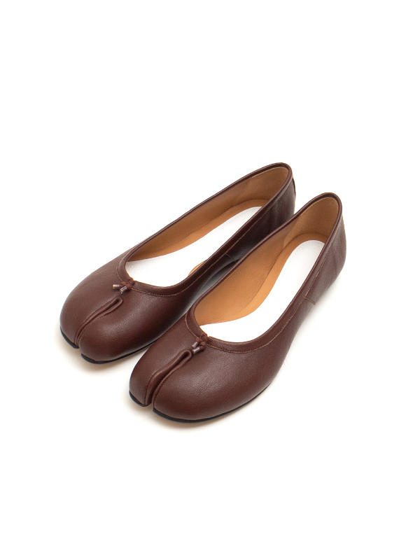 Tabi ballet shoes(vintage leather)-足袋バレエシューズ-Maison ...