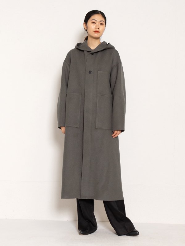 新品　hyke 22aw melton hooded work coat コート