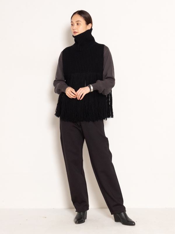 HYKE】ALPACOTTON TURTLENECK SWEATER CAPE - ニット/セーター