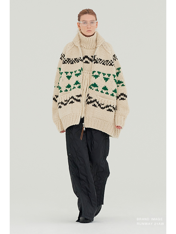 美品　HYKE カウチンベスト HYKE COWICHAN SWEATER VEST ハイク カウチンベスト