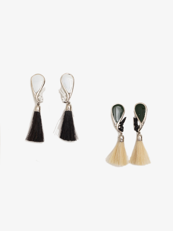 Paisley fringe earrings-ペイズリーフリンジイヤリング-TOGA PULLA Paisley fringe earrings-ペイズリーフリンジイヤリング-TOGA PULLA